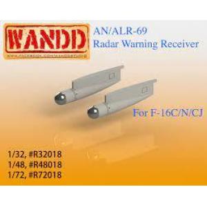 WANDD R-72018 1/72 美國 F-16 適用莢艙 AN/ALR-69 RWR POD