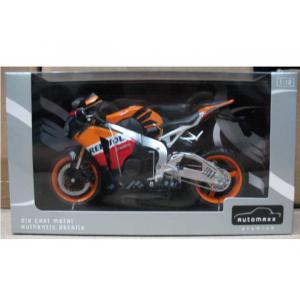 AOSHIMA 088456 1/12 AUTO MAXX系列--本田 CBR-1100RR摩托車/橘&紅色