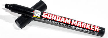 GUNZE GM301P 鋼彈馬克筆--素組用黑色流入式滲線馬克筆 GUNDAM MARKER Slushing Sumi-ire Pen (Black)