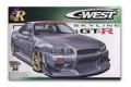 AOSHIMA 041017 1/24 C-WEST/日產 R34 GT-R跑車