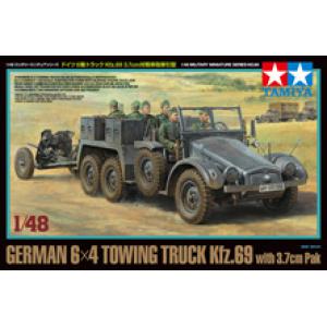 TAMIYA 32580 1/48 WW II德國.陸軍 Kfz.69 4X4卡車帶PAK-37 3.7公分炮