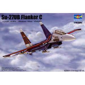 TRUMPETER 03916 1/144  俄羅斯.空軍 SU-27UB'側衛'C戰鬥教練機/勇士表演隊