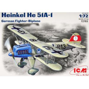 ICM 72193 1/72 WW II德國.空軍 亨克爾公司HE-51A-1戰鬥機