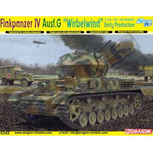 DRAGON 6342 1/35  WW II德國.陸軍Flakpanzer IV ausf.G'旋風'早期生產型自行防空炮