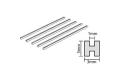 TAMIYA 70201 3 mm 改造用H形棒/5支入 3mm H-shaped(5pcs)