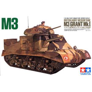 TAMIYA 35041 1/35 WW II英國.陸軍 M-3'格蘭特'中型坦克