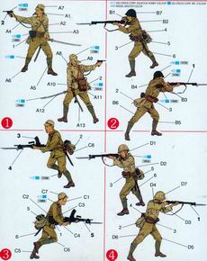 DRAGON 6044 1/35 WW II日本.帝國陸軍 1945年'硫磺島/IWO JIMA'戰役皇軍步兵人形組