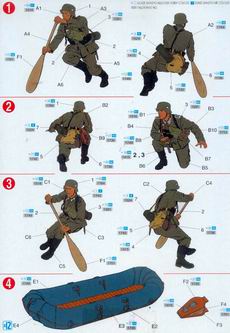 DRAGON 6076 1/35 WW II德國.陸軍 工兵突擊小艇人物組