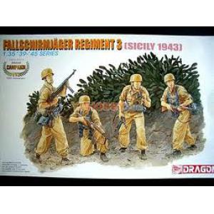 DRAGON 6195 1/35 WW II德國.陸軍 1943年'西西利'戰役第3傘兵營人物組