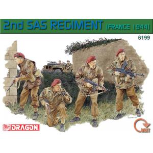 DRAGON 6199 1/35 WW II英國.陸軍 1944年法國戰役SAS部隊第2團人形組