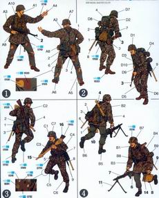 DRAGON 6239 1/35 WW II德國.陸軍 1944年'諾曼地'戰役黨衛軍戰鬥狀人物組(諾曼地60週年紀念精裝版)