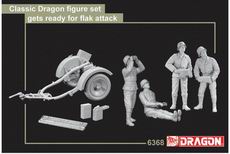 DRAGON 6368 1/35 WWII 德軍2cmFLAK-38防空砲射擊人形組帶Sd.Ah.51尾車
