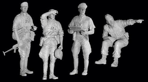 DRAGON 6456 1/35 WW II德軍1943年庫斯克戰役軍官人形組