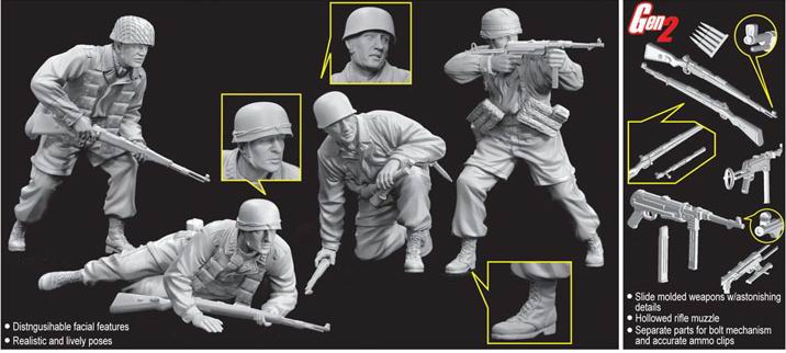 DRAGON 6514 1/35 WW II德國.陸軍 1944年'卡西諾/CASSINO'防衛戰傘兵人物組