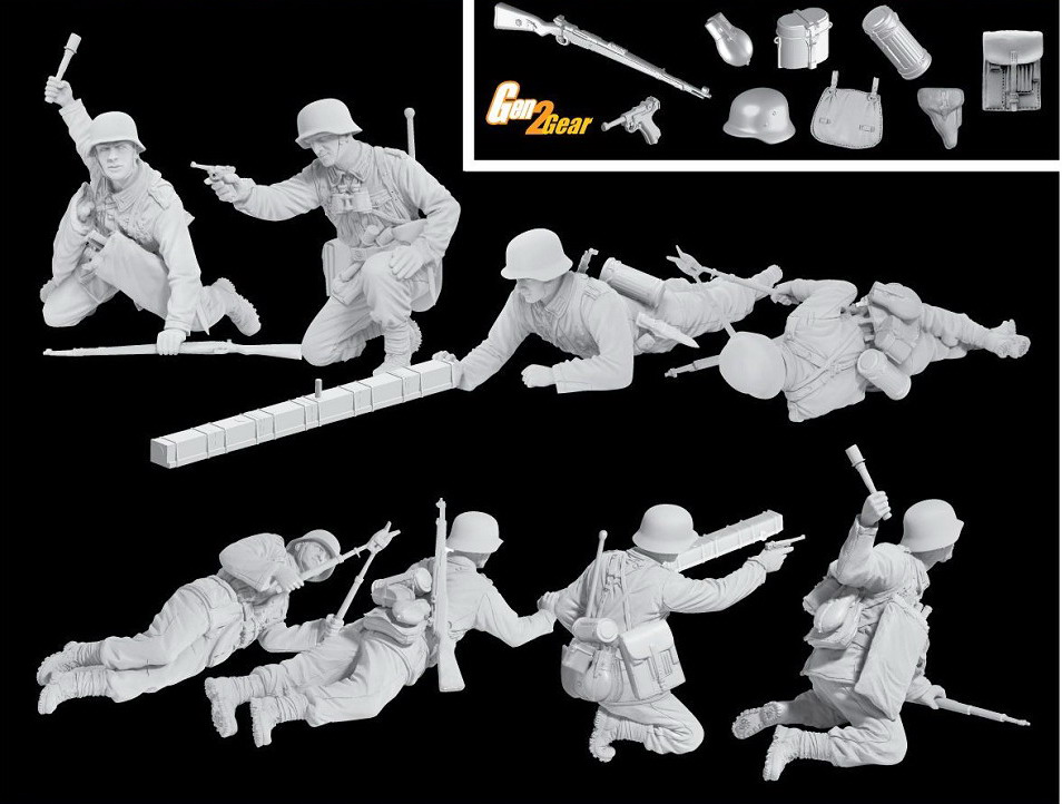 DRAGON 6538 1/35 二戰德國.陸軍 1941年'梅德薩'戰線戰鬥工兵人物組