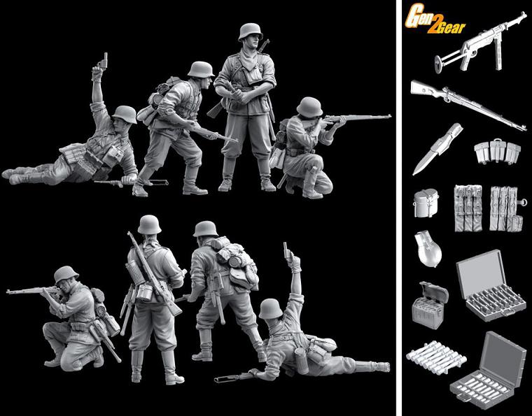 DRAGON 6580 1/35 WW II德國陸軍 1941年'巴巴羅沙'戰役步兵人物