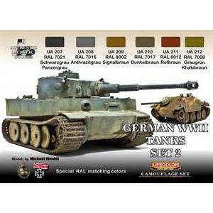 LIFECOLOR CS-03 迷彩套組--WW II德國.陸軍 坦克用色組.2  WWII GERMAN Tanks.Set 2