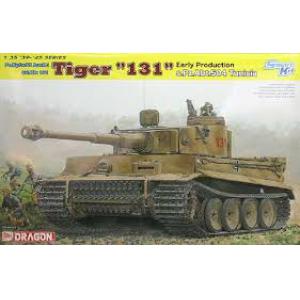DRAGON 6820 1/35 WW II德國.陸軍 Sd.Kfz.181 Ausf.E'老虎I'早期生產型坦克/504重坦克營.突尼西亞.131號車式樣