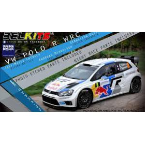 AOSHIMA 097373-BEL-005 1/24 福斯汽車 POLO R轎跑車/2013年拉力賽事.紅牛車隊樣式