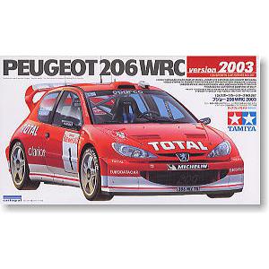 TAMIYA 24267 1/24 標誌汽車 206轎跑車/2003年拉力賽事塗裝式樣