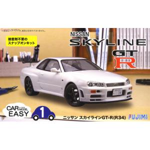 FUJIMI 077000 1/24 EASY CAR MODEL系列--$01 日產汽車 '天際線'R34 Skyline GT-R轎跑車/膠水不要