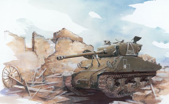 DRAGON 7275 1/72 WW II美國.陸軍 M4A2(76)W'謝爾曼'坦克/蘇聯紅軍式樣