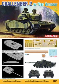 DRAGON 7287 1/72 英國.陸軍 '挑戰者II'帶Bar裝甲坦克