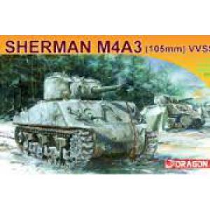 DRAGON 7274 1/72  WW II 美國.陸軍 M4A3 '雪曼'帶105mm主炮  VVSS懸吊坦克