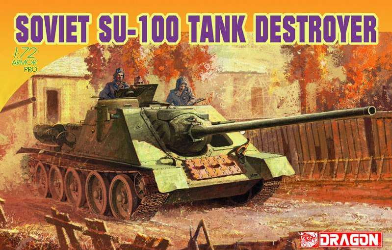 DRAGON 7208 1/72 WW II蘇聯.陸軍 SU-100'動物獵殺者'坦克殲擊車