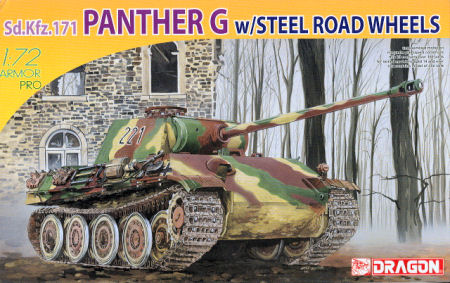 DRAGON 7339 1/72 WW II德國.陸軍 Sd.Kfz.171'黑豹G'帶鋼製地輪坦克