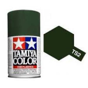 TAMIYA TS-02  噴罐/暗綠色(消光/flat) DARK GREEN 4950344993444