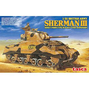 TASCA 35017 1/35  WW II英國.陸軍 M4A2'謝爾曼'(帶早期生產型VVSS承載系統)坦克/北非式樣