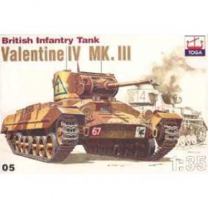 TOGA 3505 1/35 WW II英國.陸軍 '華倫泰IV'MK.III步兵坦克@@