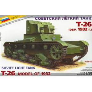 ZVEZDA 3542 1/35 WW II蘇聯.陸軍 T-26/1932年雙砲塔輕型坦克