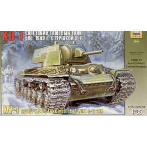 ZVEZDA 3624 1/35 WW II蘇聯.陸軍 KV-1 1940年型帶L-11砲坦克