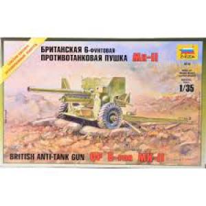 ZVEZDA 3518 1/35 WW II英國.陸軍 Mk-II 6磅反坦克炮@@