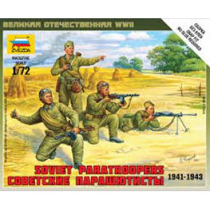 ZVEZDA 6138 1/72 WW II蘇聯陸軍 1941-43年空降兵人物