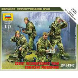 ZVEZDA 6137 1/72 WW II蘇聯陸軍 偵查小組人物