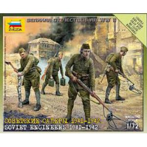 ZVEZDA 6108 1/72 WW II蘇聯.陸軍 1941-42年掃雷工程人物