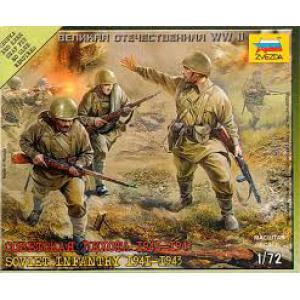 ZVEZDA 6103 1/72 WW II蘇聯.陸軍 1941-43年步兵人物