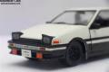 AOSHIMA 009000 1/32 跑車系列-頭文字D#05.豐田汽車 AE86轎跑車(車頭燈開)/騰原拓海/免膠水黏合