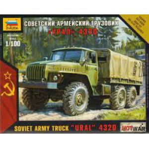 ZVEZDA 7417 1/100 蘇聯.陸軍 URAL-4320軍用卡車/免膠水黏合.卡緊式模型