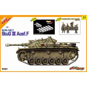 DRAGON 9101 1/35 WW II德國.陸軍 StuG.III Ausf.F三號F突擊砲帶乘員組