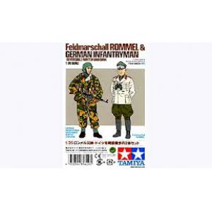 TAMIYA 89629 1/35 WW II德國陸軍 隆梅爾將軍&著冬季服裝步兵人物
