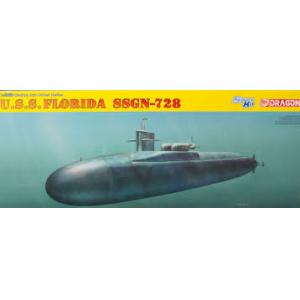 DRAGON 1056 1/350 美國.海軍 SSGN-728 俄亥俄級'佛羅里達' 核動力彈道飛彈 潛艦