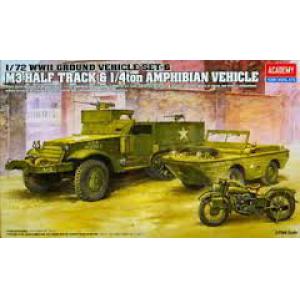 ACADEMY 13408 1/72 WWII 美軍M3半履帶車與1/4噸空降裝備組