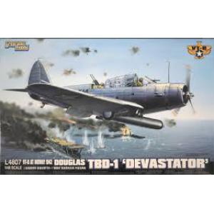 G.W.H L-4807 1/48 WW II美國.海軍 TBD-1'蹂躏者'魚雷攻擊機