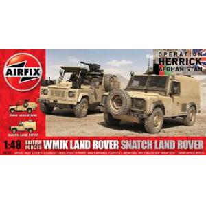 AIRFIX A-06301 1/48 HERRICK阿富汗行動列-英國.陸軍 陸虎 防禦者XD狼 偵察吉普車與吉普車