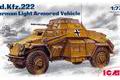 ICM 72411 1/72WW II德國.陸軍 Sd.Kfz.222 輕型裝甲偵蒐車