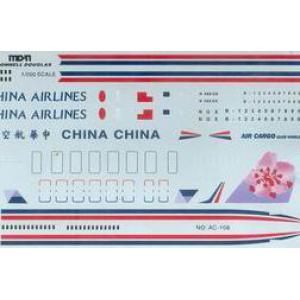 TIGER WINGS AC-108 1/200 美國.麥道公司 MD-11中華航空貨機塗裝水貼紙